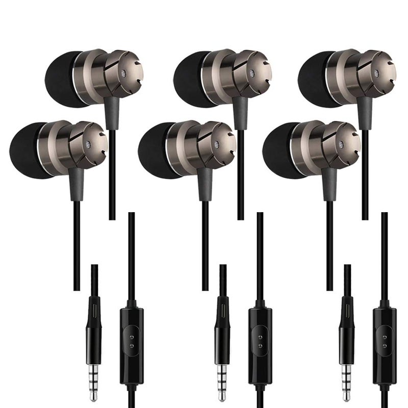 SourceTon 3 Packs Wired Earbuds with Microphone & Remote, in Ear Earphone Stereo Sound Noise Isolating Tangle Free for Smartphones, Laptops, Gaming, Fits All 3.5mm Interface Device - Image 1